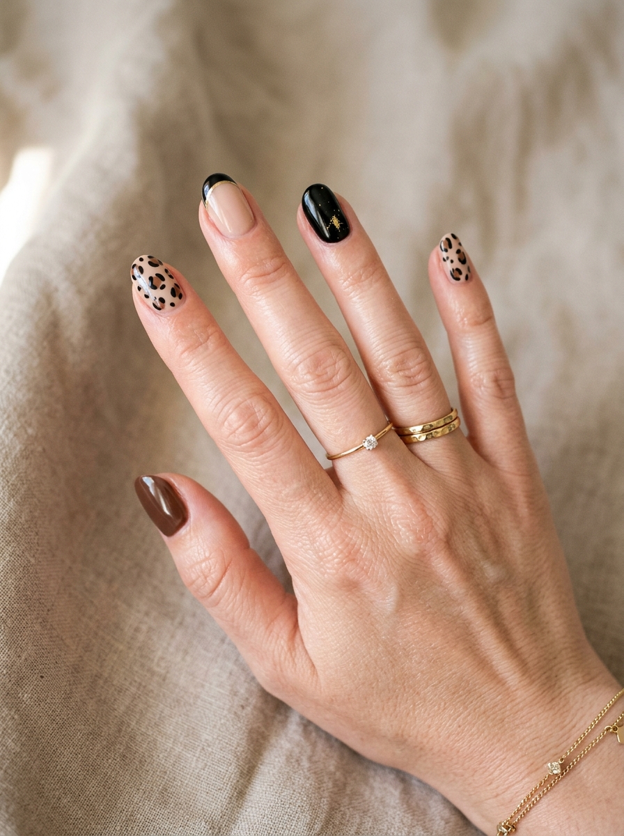 Leo Mix-and-Match Nails als Leo Nägel Inspiration 2026